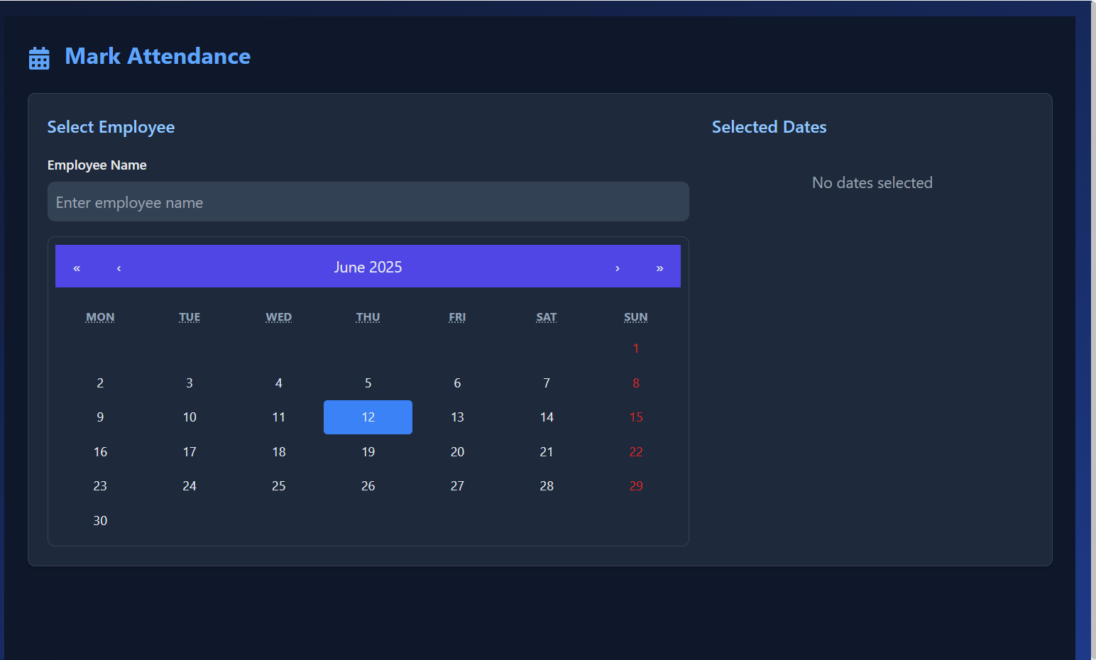 Attendance Dashboard
